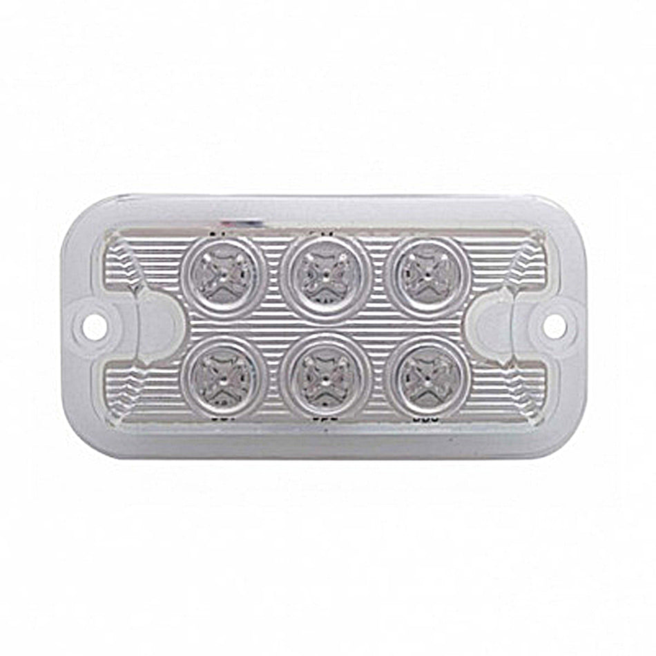 6 LED Dual Function Light - Amber or Red LEDs (Amber, Red or Clear Lens)