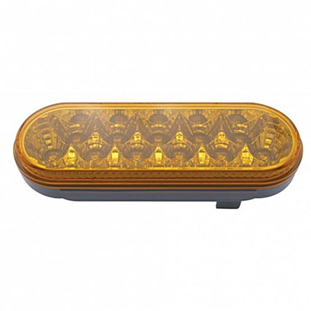 16 LED 6" Oval Reflector Turn Signal Light - Amber LEDs (Amber or Clear Lens)