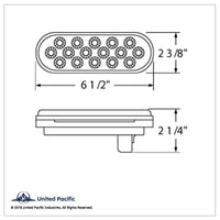 16 LED 6" Oval Reflector Turn Signal Light - Amber LEDs (Amber or Clear Lens)