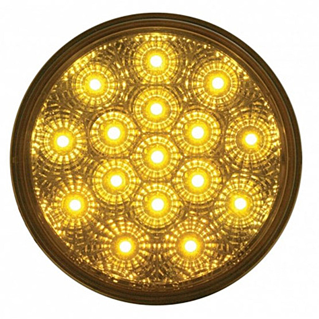 16 LED 4" Reflector Turn Signal Light - Amber LEDs (Amber Lens)