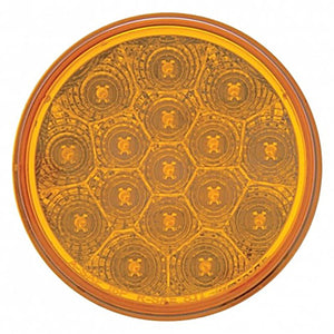 16 LED 4" Reflector Turn Signal Light - Amber LEDs (Amber Lens)