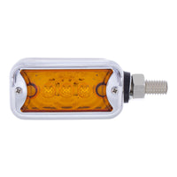 6 LED Single Function Double Face Light W/Visor - Horizontal Mount - Amber & Red LEDs (Amber &amp; Red or Clear Lens)
