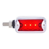 6 LED Single Function Double Face Light W/Visor - Horizontal Mount - Amber & Red LEDs (Amber &amp; Red or Clear Lens)