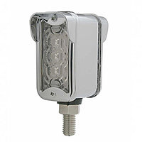 3 LED Single Function Double Face Light W/Visor - Vertical Mount - Amber & Red LEDs (Amber & Red or Clear Lens)