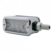 6 LED Single Function Double Face Light W/Bezel - Horizontal Mount - Amber & Red LEDs (Amber & Red or Clear Lens)