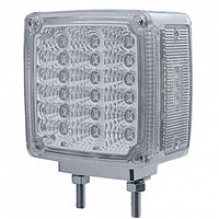 39 LED Reflector Double Face Turn Signal Light - Amber & Red LEDs w Clear Lens (Driver or Passenger Side)
