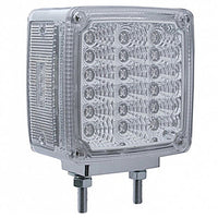 39 LED Reflector Double Face Turn Signal Light - Amber & Red LEDs w Clear Lens (Driver or Passenger Side)