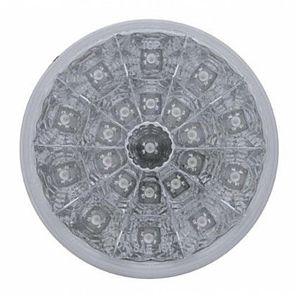 21 LED 4" Round Reflector Stop, Turn & Tail Light - Red LEDs (Clear Lens)