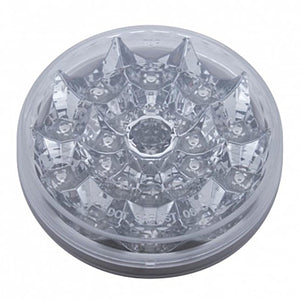 21 LED 4" Round Reflector Stop, Turn & Tail Light - Red LEDs (Clear Lens)