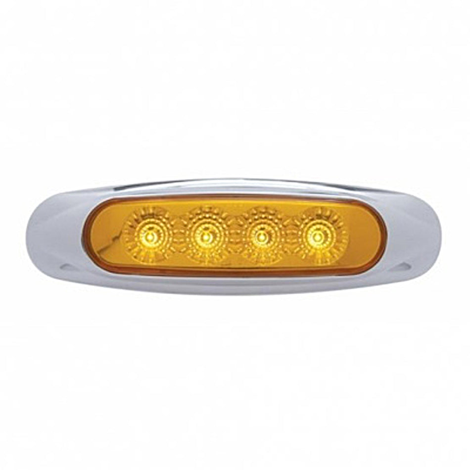 4 LED Reflector Clearance/Marker Light - Amber or Red LEDs (Amber, Red or Clear Lens)