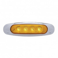 4 LED Reflector Clearance/Marker Light - Amber or Red LEDs (Amber, Red or Clear Lens)