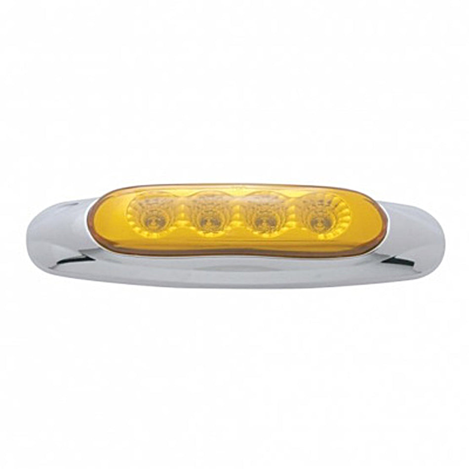 4 LED Reflector Clearance/Marker Light - Amber or Red LEDs (Amber, Red or Clear Lens)