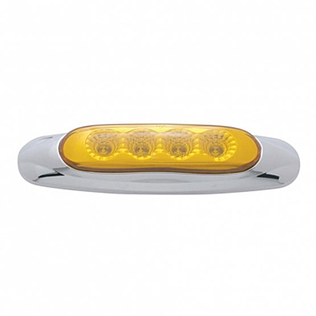 4 LED Reflector Clearance/Marker Light - Amber or Red LEDs (Amber, Red or Clear Lens)