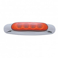 4 LED Reflector Clearance/Marker Light - Amber or Red LEDs (Amber, Red or Clear Lens)