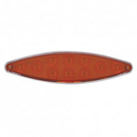 10 LED "Cat's Eye" Stop, Turn & Tail Light With Bezel - Red LEDs (Red Lens)