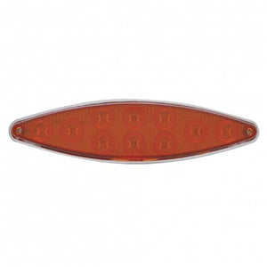 10 LED "Cat's Eye" Stop, Turn & Tail Light With Bezel - Red LEDs (Red Lens)