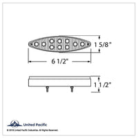 10 LED "Cat's Eye" Stop, Turn & Tail Light With Bezel - Red LEDs (Red Lens)