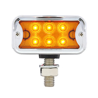 12 LED Dual Function Double Face Light W/Visor - T-Mount - Amber & Red LEDs (Amber & Red or Clear Lens)