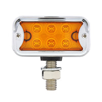 12 LED Dual Function Double Face Light W/Visor - T-Mount - Amber & Red LEDs (Amber & Red or Clear Lens)