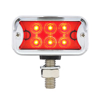 12 LED Dual Function Double Face Light W/Visor - T-Mount - Amber & Red LEDs (Amber & Red or Clear Lens)