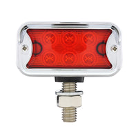 12 LED Dual Function Double Face Light W/Visor - T-Mount - Amber & Red LEDs (Amber & Red or Clear Lens)