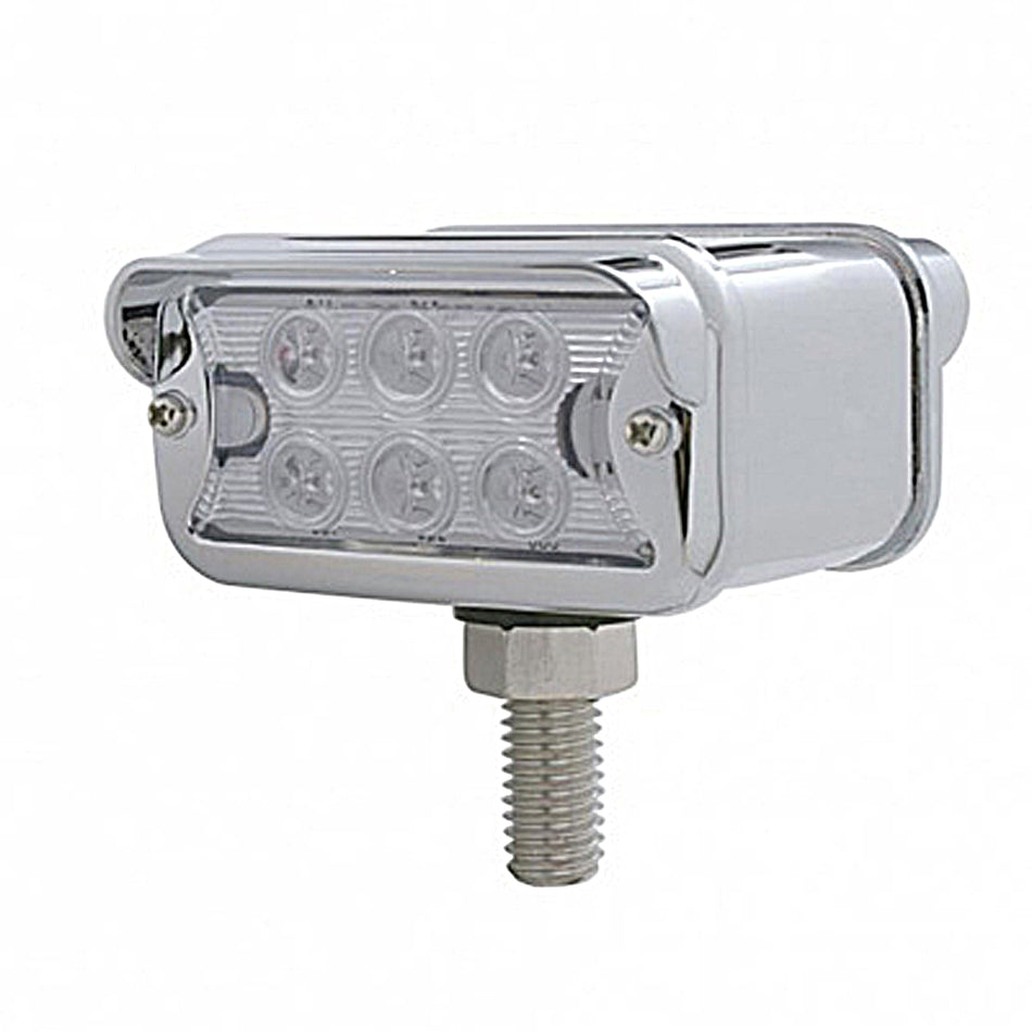 12 LED Dual Function Double Face Light W/Visor - T-Mount - Amber & Red LEDs (Amber & Red or Clear Lens)