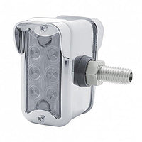 12 LED Dual Function Double Face Light W/Visor - Vertical Side Mount - Amber & Red LEDs (Amber & Red or Clear Lens)