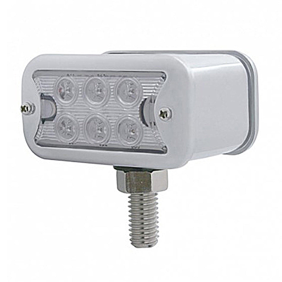 12 LED Dual Function Double Face Light W/Bezel - T-Mount - Amber & Red LEDs (Amber & Red or Clear Lens)
