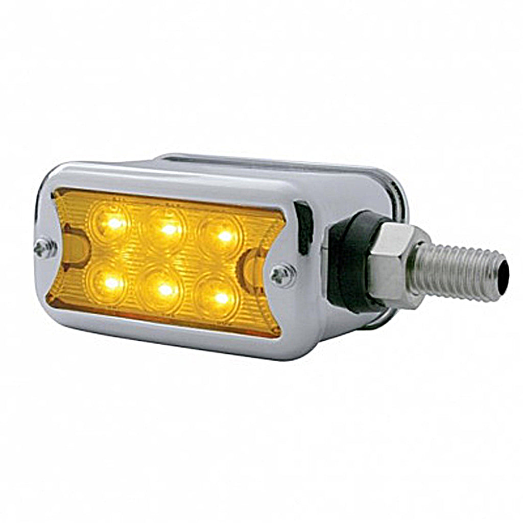 12 ED Dual Function Double Face Light With Bezel - Horizontal Mount - Amber & Red LEDs (Amber & Red or Clear Lens)