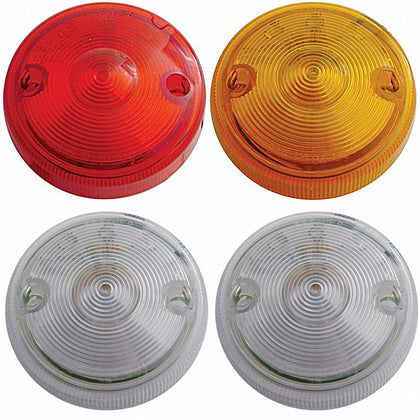 15 LED 3" Dual Function Single Face Light Only - Amber or Red LEDs (Amber, Red or Clear Lens)