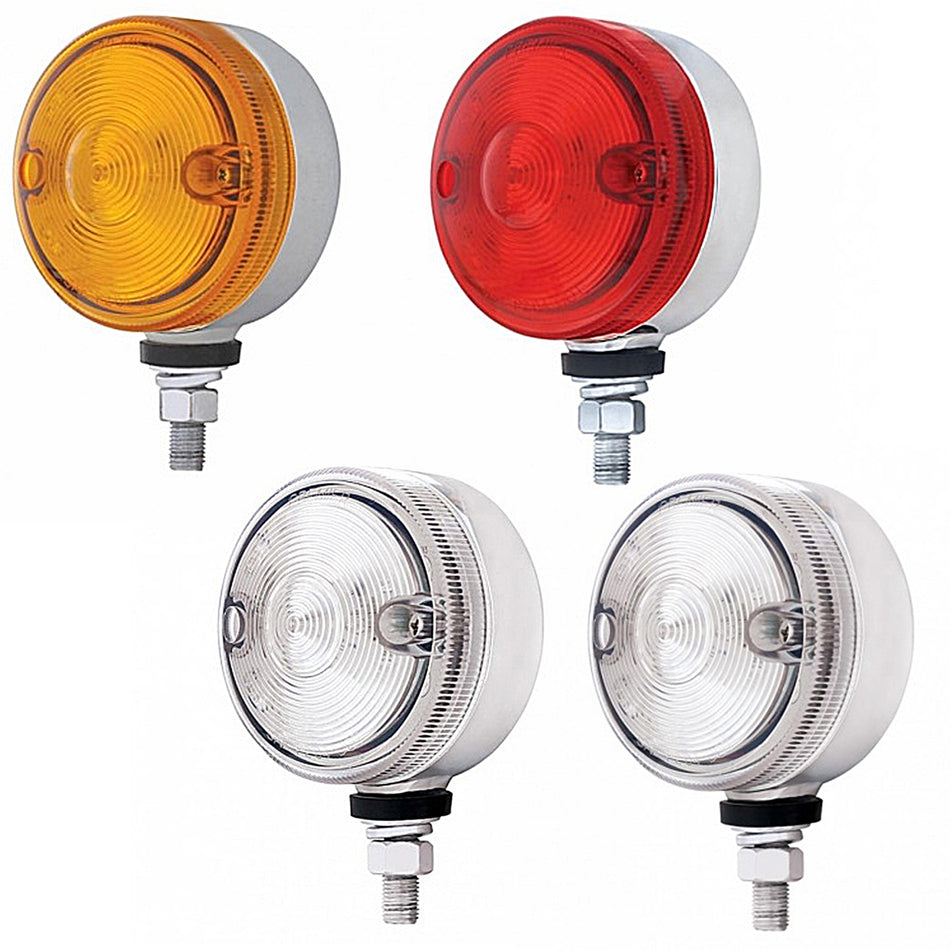 15 LED 3" Dual Function Single Face Light - Amber or Red LEDs (Amber, Red or Clear Lens)