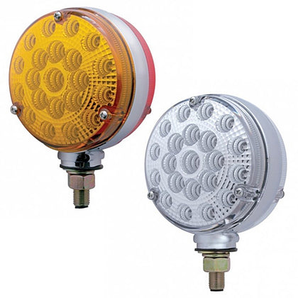 42 LED Reflector Double Face Turn Signal Light - Amber & Red LEDs (Amber & Red or Clear Lens)