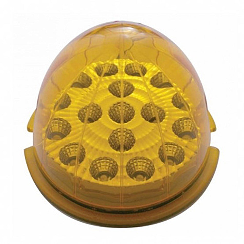 17 LED Watermelon Reflector Cab Light - Amber or Red LEDs (Amber, Red or Clear Lens)