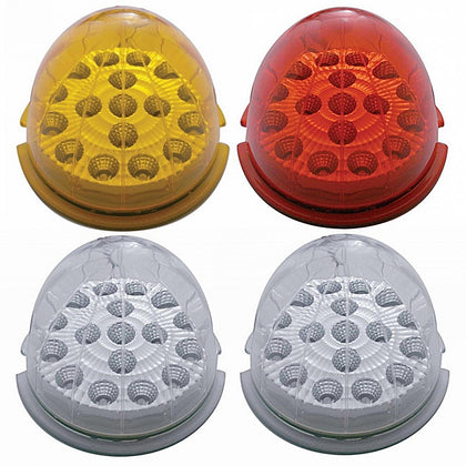 17 LED Watermelon Reflector Cab Light - Amber or Red LEDs (Amber, Red or Clear Lens)