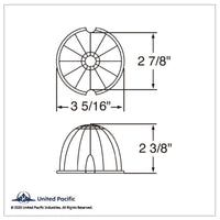17 LED Watermelon Reflector Cab Light - Amber or Red LEDs (Amber, Red or Clear Lens)