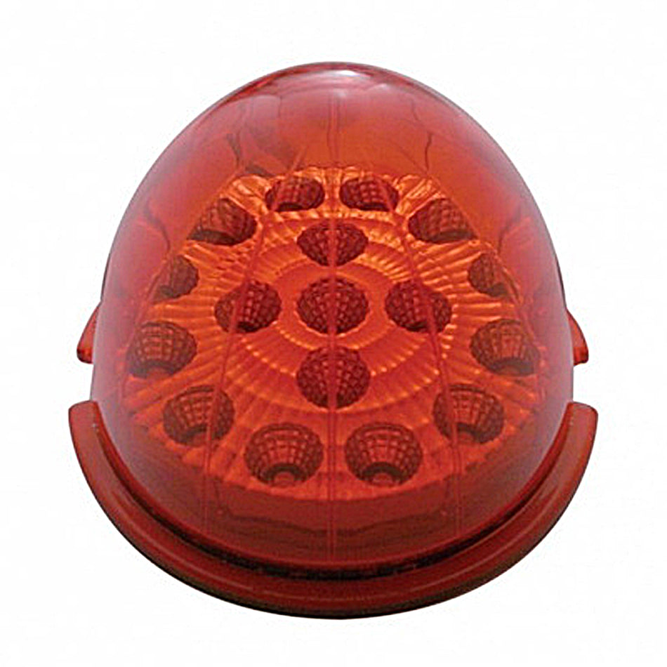 17 LED Watermelon Reflector Cab Light - Amber or Red LEDs (Amber, Red or Clear Lens)