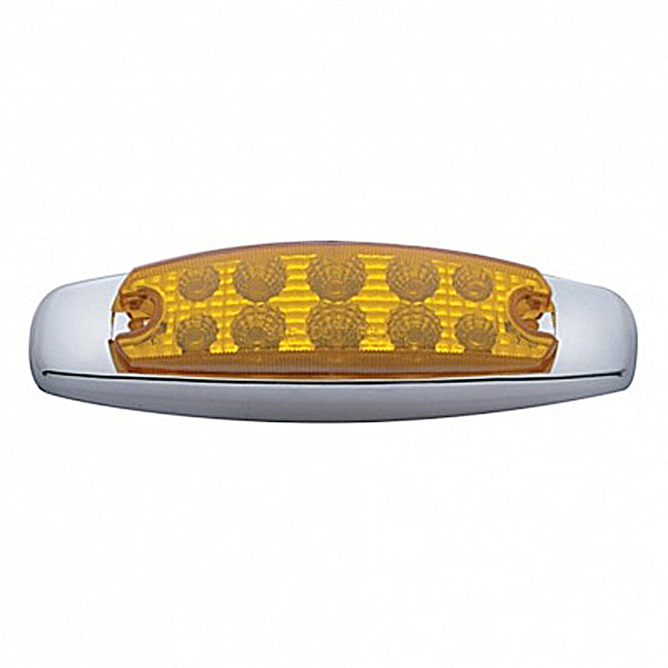10 LED Reflector Rectangular Clearance/Marker Light - Amber or Red LEDs (Amber, Red or Clear Lens)