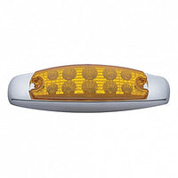 10 LED Reflector Rectangular Clearance/Marker Light - Amber or Red LEDs (Amber, Red or Clear Lens)
