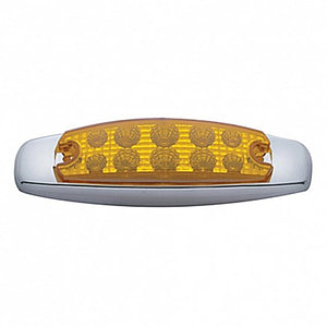 10 LED Reflector Rectangular Clearance/Marker Light - Amber or Red LEDs (Amber, Red or Clear Lens)