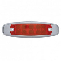 10 LED Reflector Rectangular Clearance/Marker Light - Amber or Red LEDs (Amber, Red or Clear Lens)