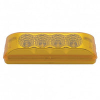 4 LED Reflector Rectangular Clearance/Marker Light - Amber or Red LEDs (Amber, Red or Clear Lens)