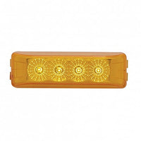 4 LED Reflector Rectangular Clearance/Marker Light - Amber or Red LEDs (Amber, Red or Clear Lens)