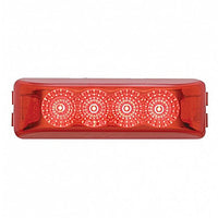 4 LED Reflector Rectangular Clearance/Marker Light - Amber or Red LEDs (Amber, Red or Clear Lens)