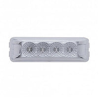 4 LED Reflector Rectangular Clearance/Marker Light - Amber or Red LEDs (Amber, Red or Clear Lens)