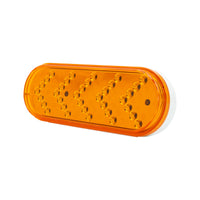 35 LED 6" Reflector Oval Sequential Turn Signal Light - Amber LEDs (Amber Lens)