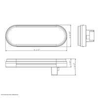 35 LED 6" Reflector Oval Sequential Turn Signal Light - Amber LEDs (Amber Lens)