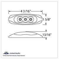 3 LED Reflector Clearance/Marker Light - Amber or Red LEDs (Amber or Red Lens)