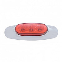 3 LED Reflector Clearance/Marker Light - Amber or Red LEDs (Amber or Red Lens)