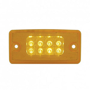 8 LED Reflector Cab Light For Freightliner Century (1996-2011) & Columbia (2001-2017) - Amber LEDs (Amber or Clear Lens)