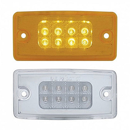 8 LED Reflector Cab Light For Freightliner Century (1996-2011) & Columbia (2001-2017) - Amber LEDs (Amber or Clear Lens)